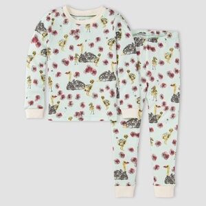 Burt's Bees Kids Floral and Birds Pajama Set Size 8